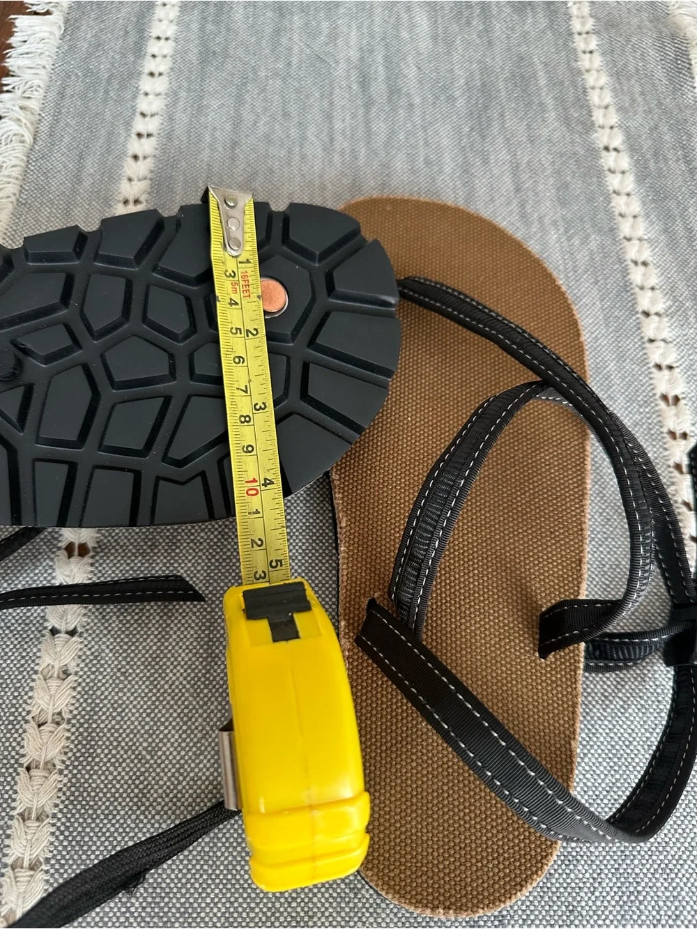 Brown Footbed Sandals with Black Straps - Men's Casual Comfort